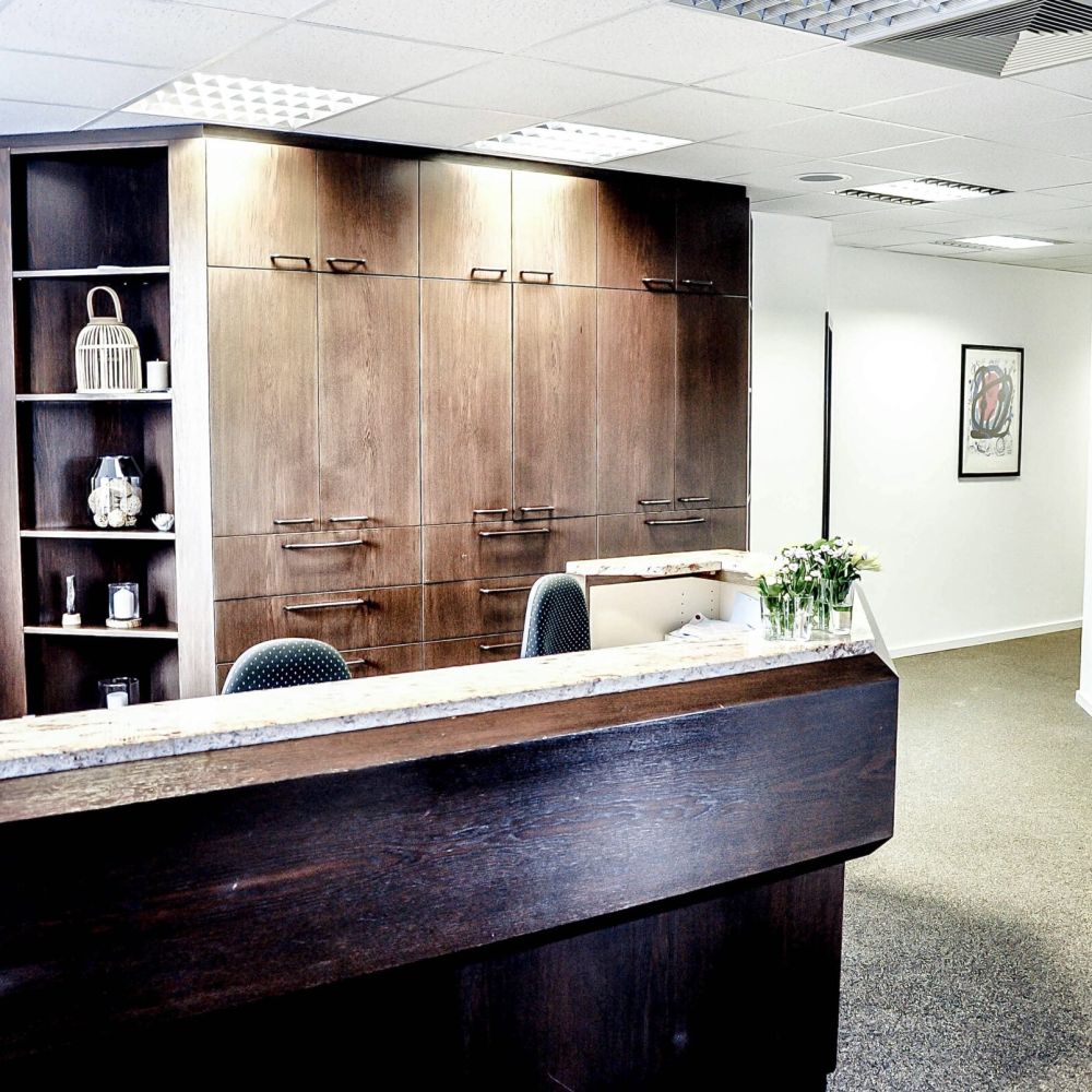 Empfangsbereich in der Zahnarztpraxis Dr. Hüning – Zahnärzte Bochum-Harpen